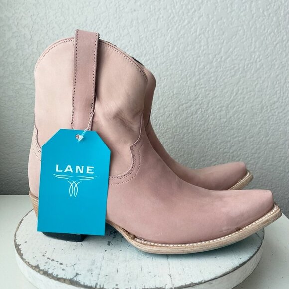 Lane EMMA JANE Womens Cowboy Bootie 9 Western Pink Cowgirl Short Ankle Boots - Picture 2 of 11